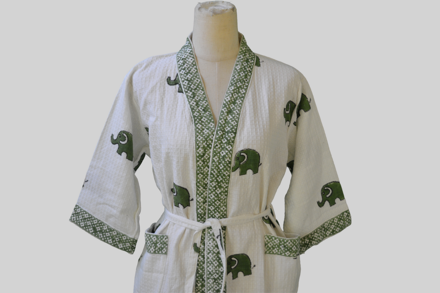 100% Cotton Women Bathrobe- Short Length