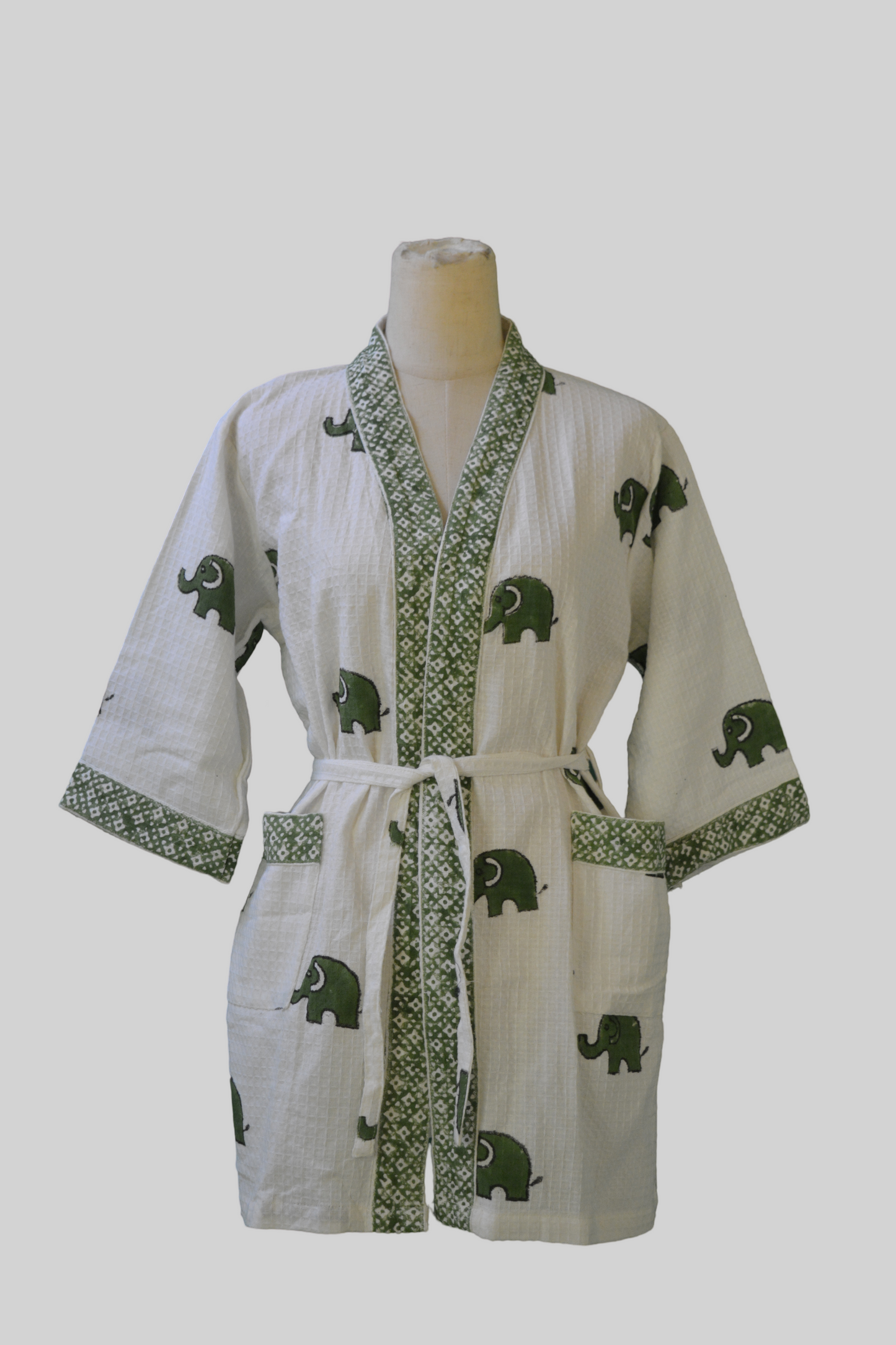 100% Cotton Women Bathrobe- Short Length